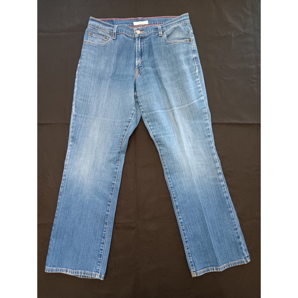 Levis 550 Relaxed Boot Cut Jeans Womens 14 Short Blue Medium Wash Denim 550-0314